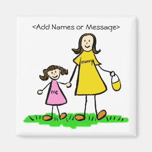 Mamma & Me - Mor och dotter Brunette Magnet