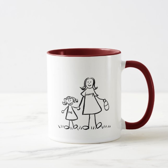 Mamma & Me Mugg (Teckning utan titel) (Höger)