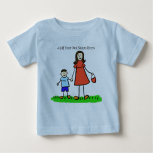 Mamma & Me T-Shirt (Brunette - Customized Namn)