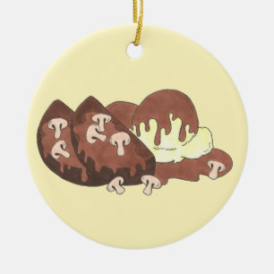 Mamma Meatloaf Maschpotatis Gravy Food Foodie Julgransprydnad Keramik