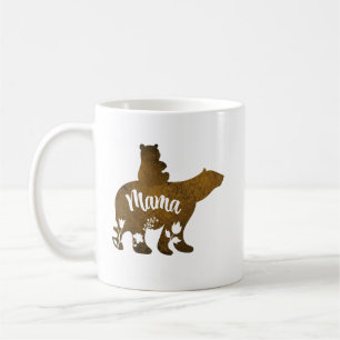 Mamma med 1 Unge riding på Mamma bak Kaffemugg