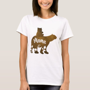 Mamma med 1 Unge riding på Mamma bak T Shirt