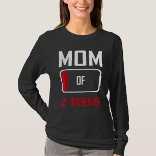 Mamma med 2 Tonåringar Mors dag Women Outift T Shirt