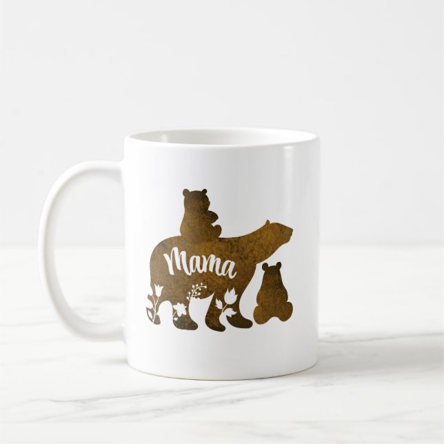 Mamma med 2 Unge Mamma av 2 Kaffemugg (Vänster)
