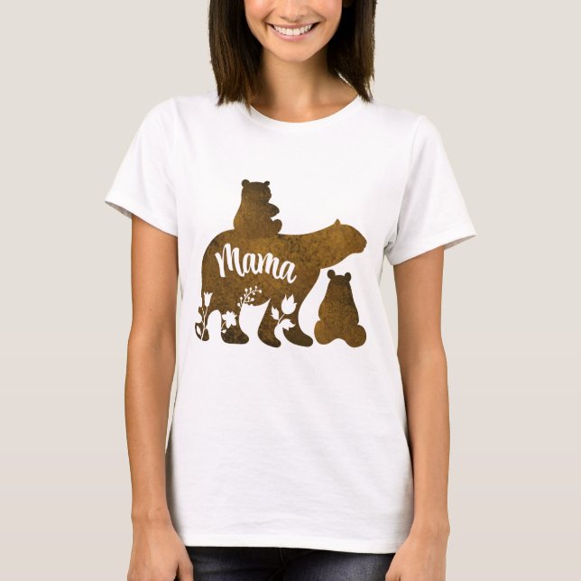 Mamma med 2 Unge Mamma av 2 T Shirt (Framsida)