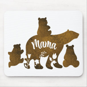 Mamma med 3 Baby björn Unge efter Mamma Musmatta