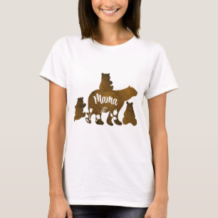 Mamma med 3 Baby björn Unge efter Mamma T Shirt