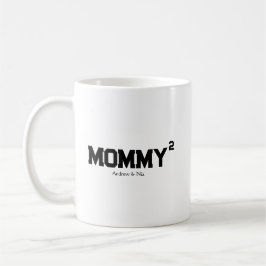 Mamma med anpassade barnnamn kaffemugg