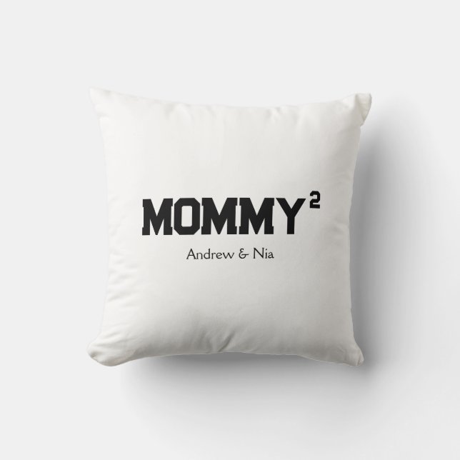 Mamma med anpassade barnnamn kudde (Framsida)