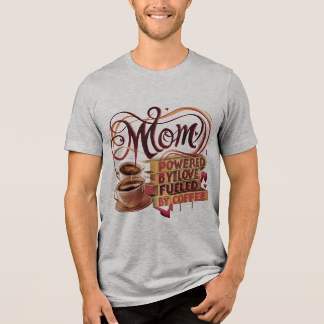 Mamma - med Kärlek i drift, med kaffe T-Shirt som  (Framsida)