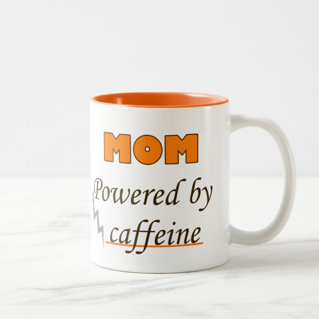 mamma med koffein i drift Två-Tonad mugg (Höger)