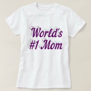 Mamma med lila T-Shirt
