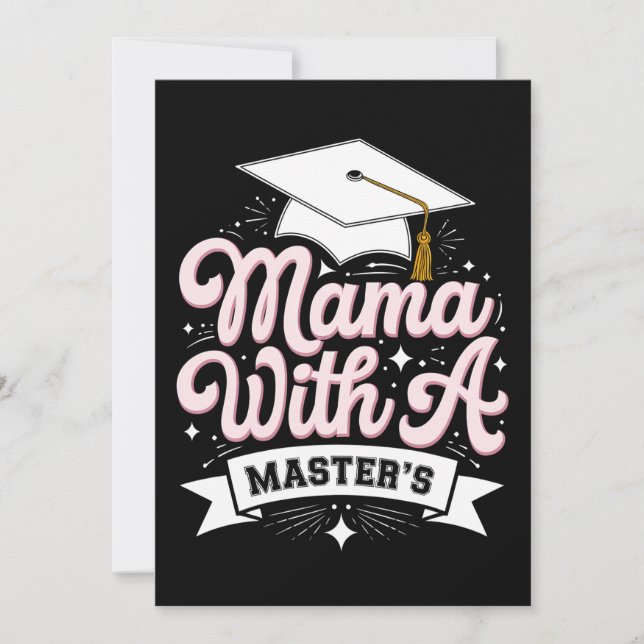 Mamma med magisterexamen examen mamma inbjudningar (Framsida)