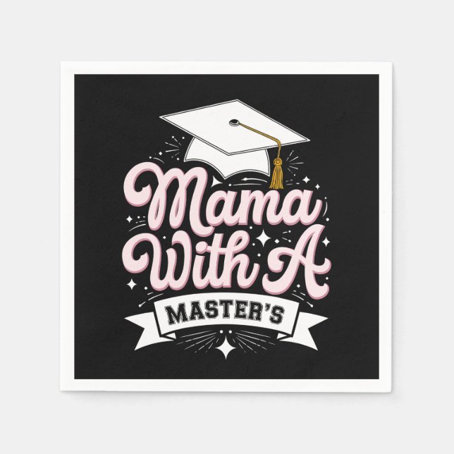 Mamma med magisterexamen examen mamma pappersservett (Framsidan)