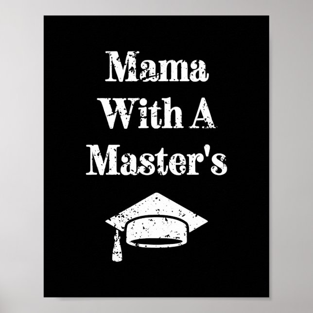Mamma med magisterexamen funny poster (Framsidan)