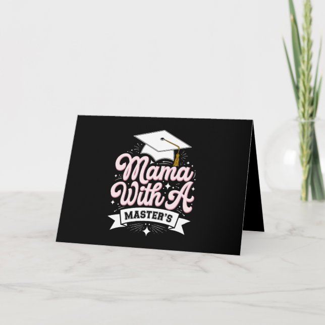 Mamma med magisterexamen i Studenten Mamma Tack Kort (Framsida)