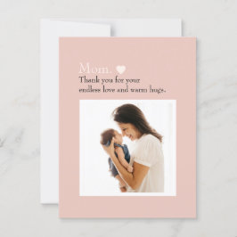 "Mamma" med meddelande om hjärta och Anpassningsba Vykort