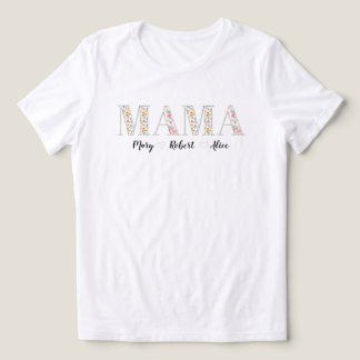 Mamma med namn Anpassningsbar Mamma T Shirt