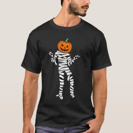 Mamma med Pumpkin Ansikte T Shirt