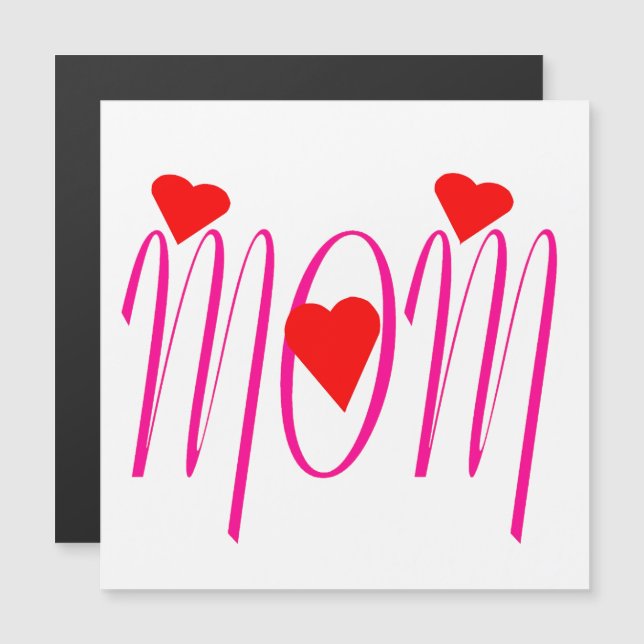 Mamma med Red Hearts Card (Fram/baksida)