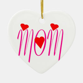 Mamma med röda örter julgransprydnad keramik