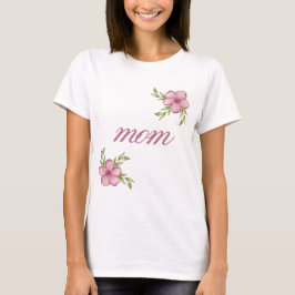 Mamma med Rosa Flowers Women's Basic T-Shirt