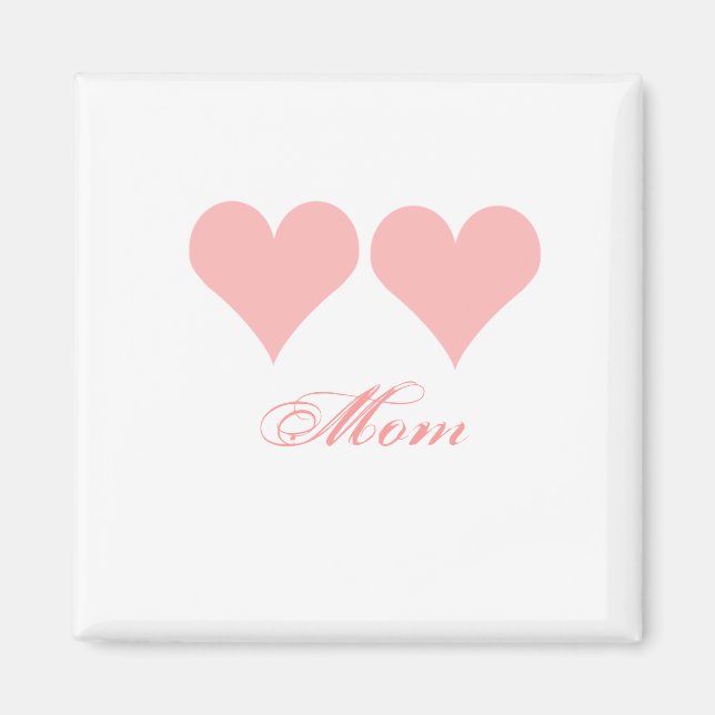 mamma med rosa hjärtan magnet (Framsidan)