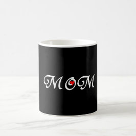 Mamma med rött hjärta kaffemugg