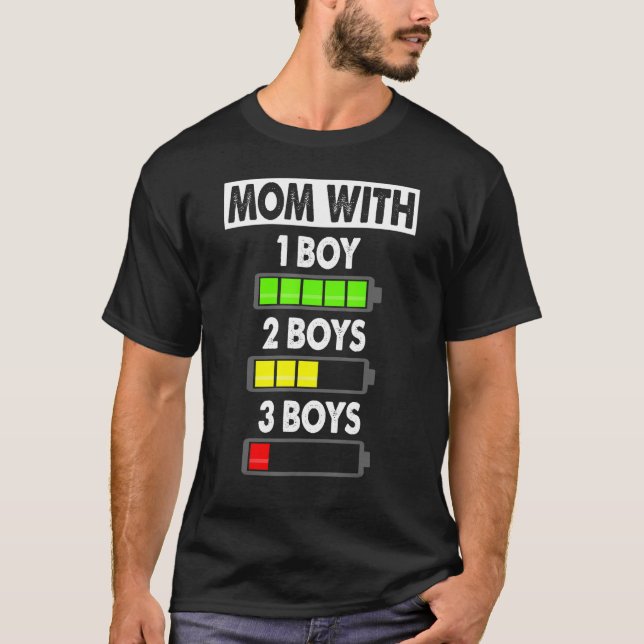 Mamma med tre fack - Mamma med 3 så T Shirt (Framsida)