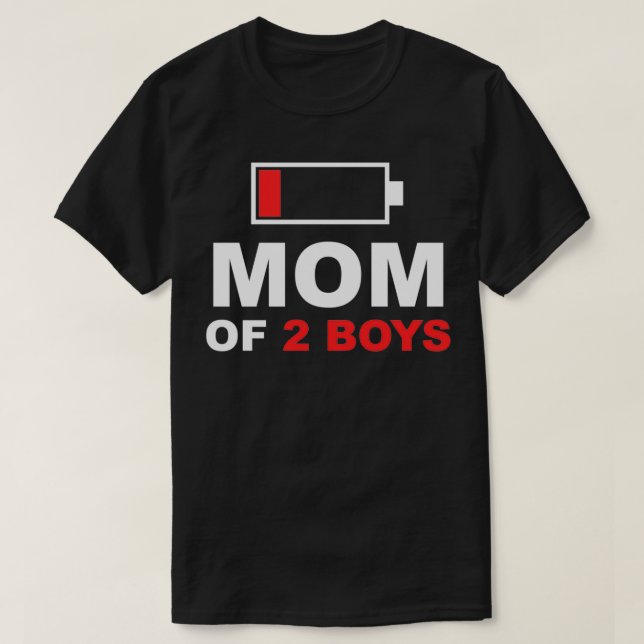Mamma med två Boys Gift från Son Mors dag Birthday T Shirt (Design framsida)