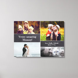 "Mamma Memory Canvas: Personlig Photo Collage W Canvastryck