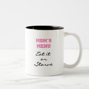 Mamma Menu T-shirts och Gifts Två-Tonad Mugg