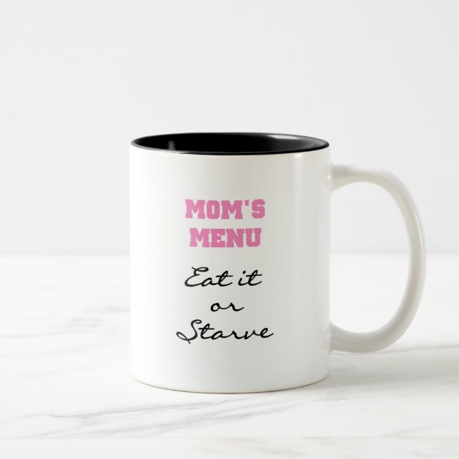 Mamma Menu T-shirts och Gifts Två-Tonad Mugg (Höger)