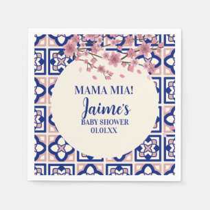 Mamma Mia Baby Shower Körsbärsblommor Pappersservett