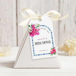 Mamma Mia Blommigt Blue Tiles Arch Möhippa Presentetikett