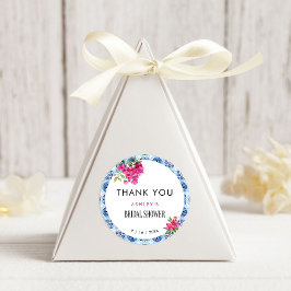 Mamma Mia Blommigt Blue Tiles Arch Möhippa Runt Klistermärke