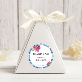 Mamma Mia Blommigt Mediterranean Italy Baby Shower Runt Klistermärke