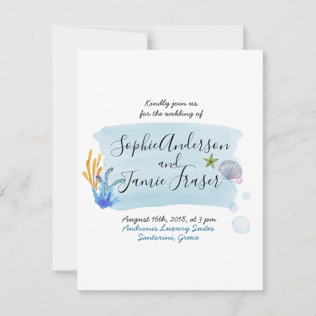 Mamma Mia bröllopskoncept Inbjudningar (Framsida)