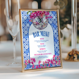 Mamma Mia Disco Anpassningsbar Pub Drinks Menu Meny