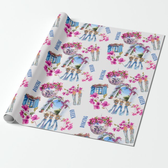 Mamma Mia Diskokula Medelhavsgåva Presentpapper (Utrullad)