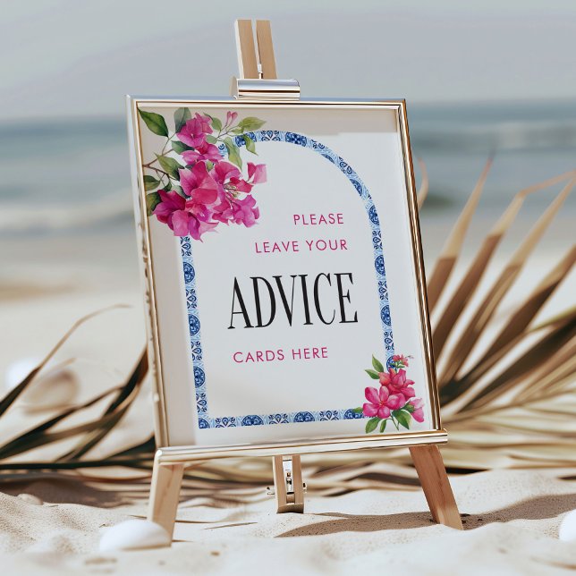 Mamma Mia Floral Bridal Shower Advice Poster (Skapare uppladdad)