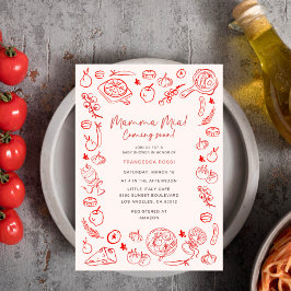 Mamma Mia Italian Baby Shower Inbjudningar