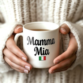 Mamma Mia Italian Flag Mug Kaffemugg