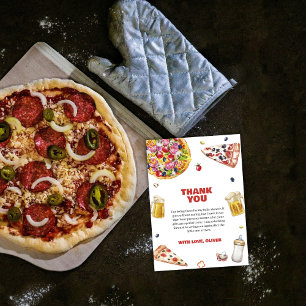 Mamma Mia Italienska Pizza Beer Nappar Baby Shower Tack Kort