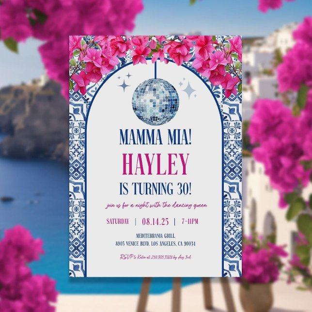 Mamma Mia Themed Birthday Invitation Template, 30t Inbjudningar (Skapare uppladdad)
