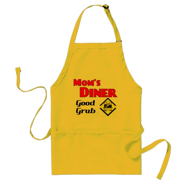 Mamma Middag Bra Grub Retro Art Apron Förkläde (Framsidan)
