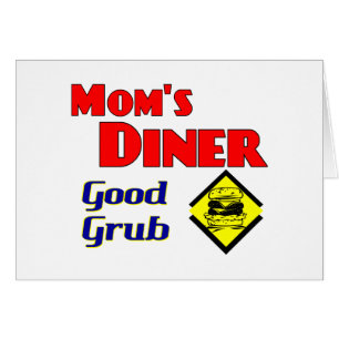 Mamma Middag Bra Grub Retro Restaurant Hälsningskort