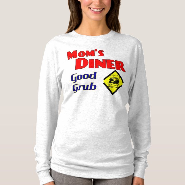Mamma Middag Bra Grub Retro Restaurant Tee (Framsida)