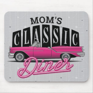 Mamma Middag Custom Name Faux Neon 50's Classic Ca Musmatta