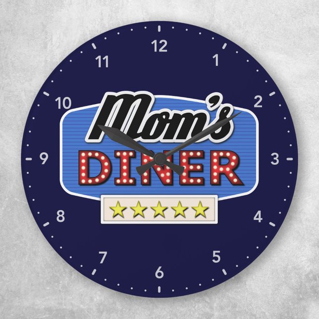 Mamma Middag - Kitchen Wall Clock Stor Klocka (Skapare uppladdad)